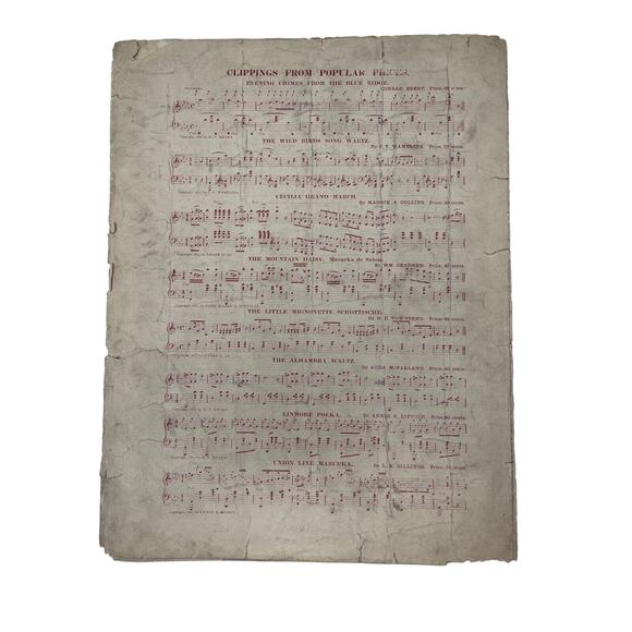 1899 Antique The Three Step RedoWa Sheet Music Horace R Basler - Picture 10 of 11